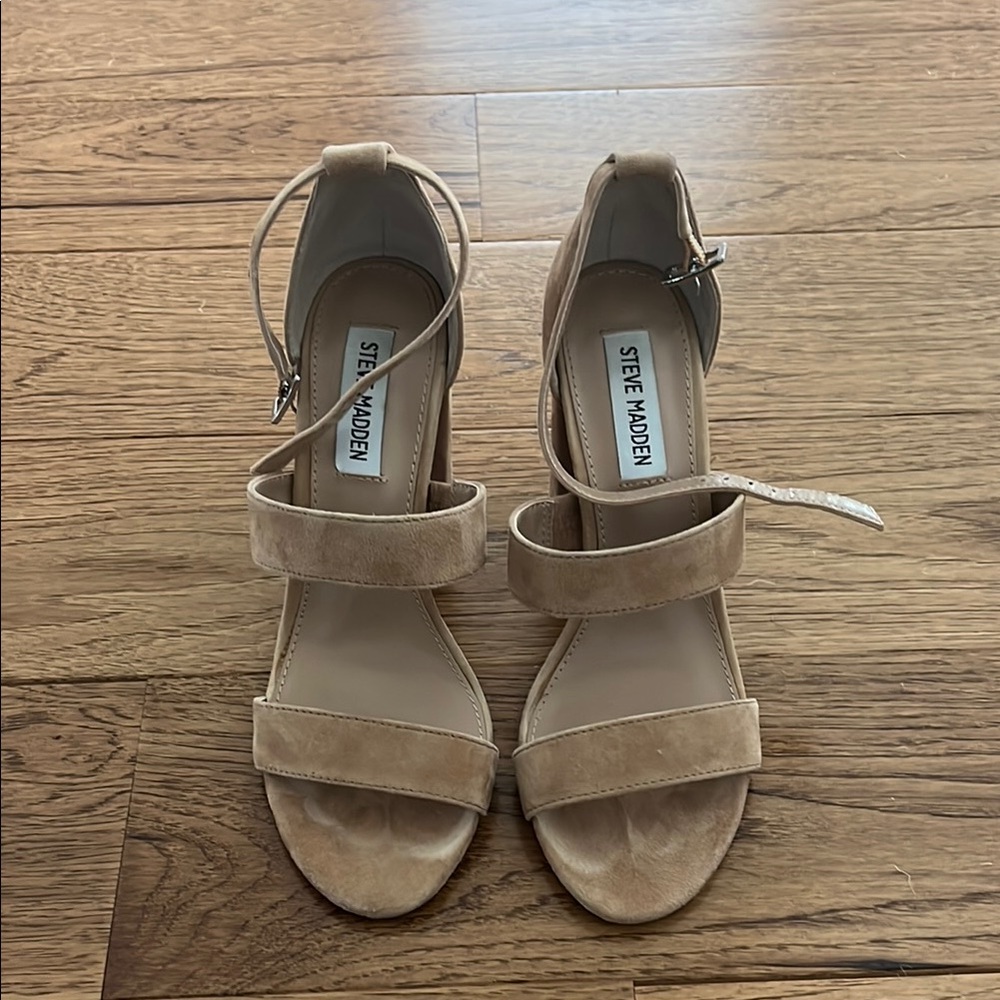 Steve Madden Tan Block Heel Sandals